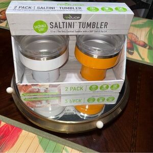 Reduce Saltini Tumbler 2-Pack - White and Orange NEW IN PACKAGE